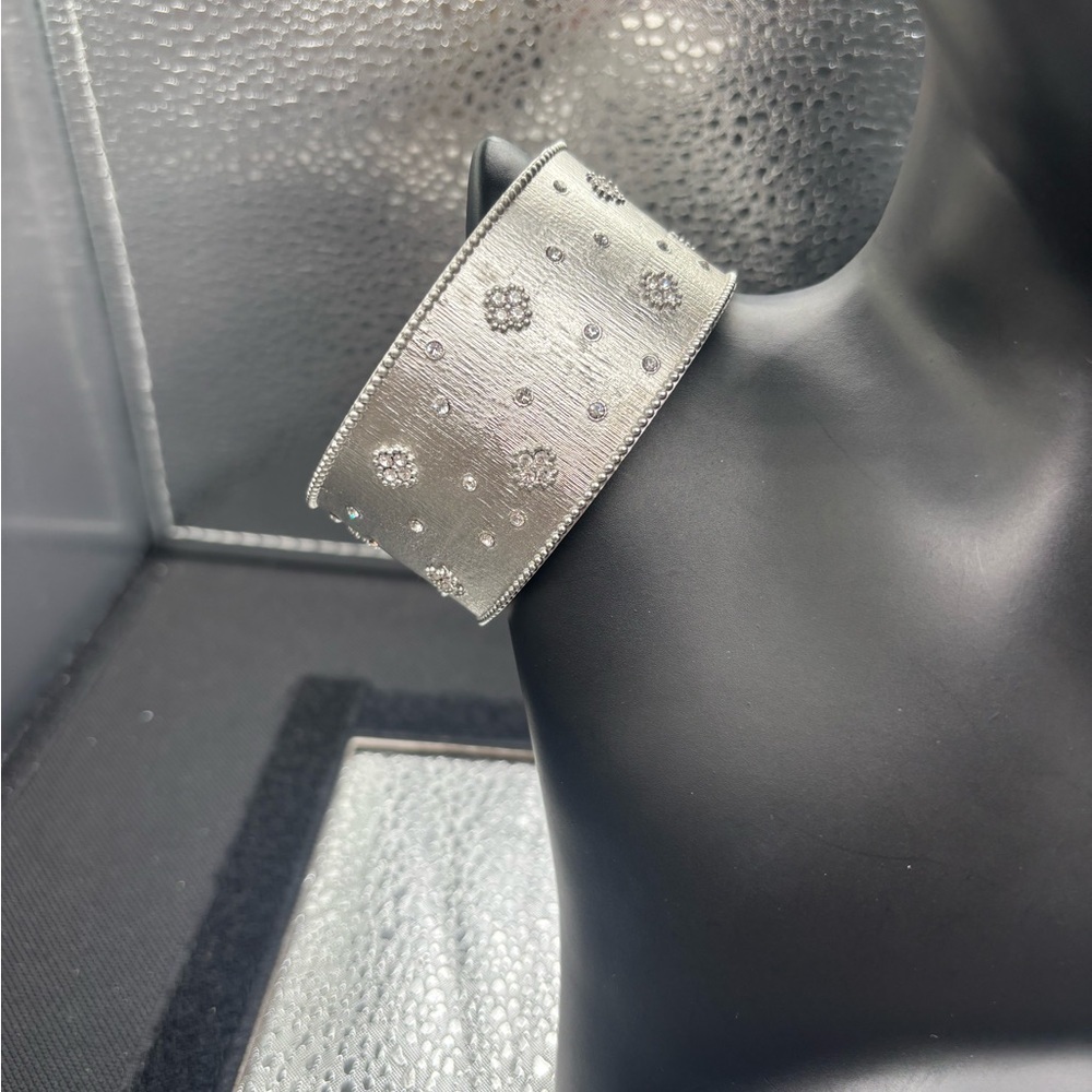 Silver Embellished Cz Cuff